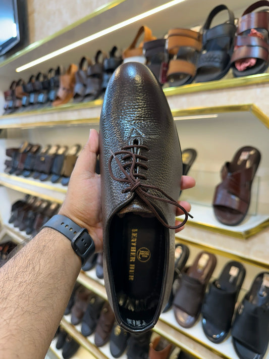 Pure Leather Shoes – Dark Borwn