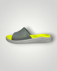 Crocs Lite Ride Slides Grey & Green