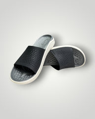 Crocs Lite Ride Slides Black & White