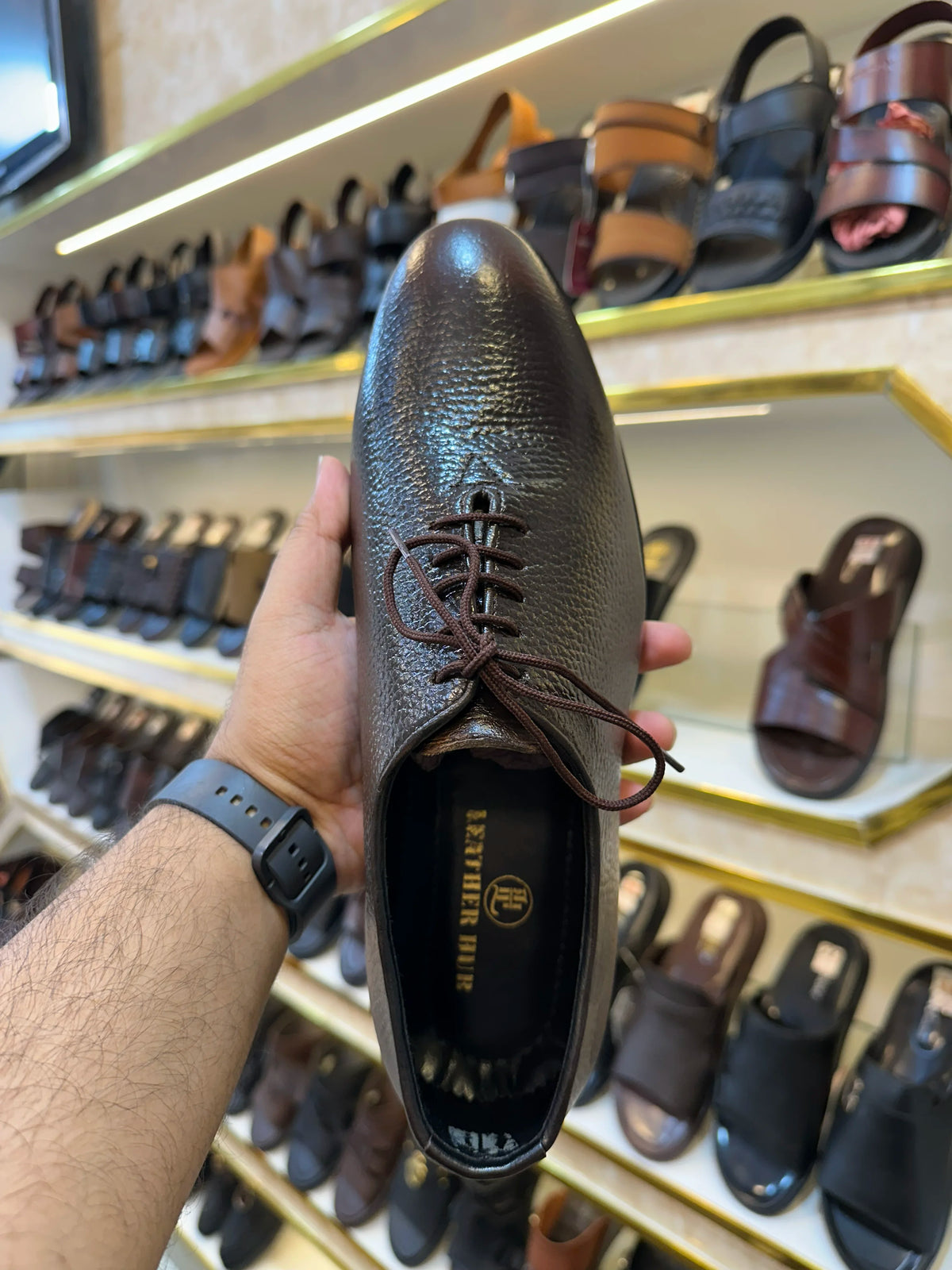 Pure Leather Shoes – Dark Borwn