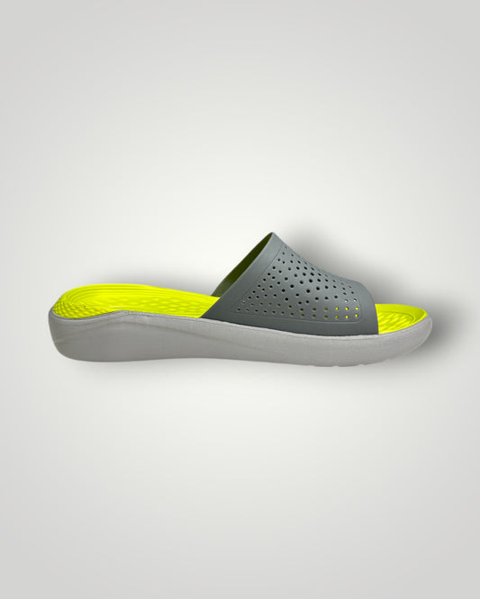 Crocs Lite Ride Slides Grey & Green
